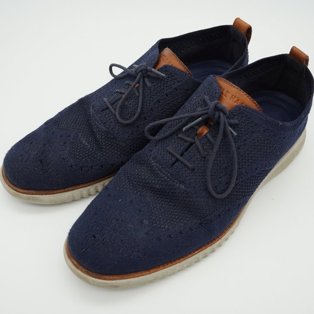Cole Haan 2.Zerogrand Mens Shoes 12M Blue Stitchlite Wingtip Oxford Shoes